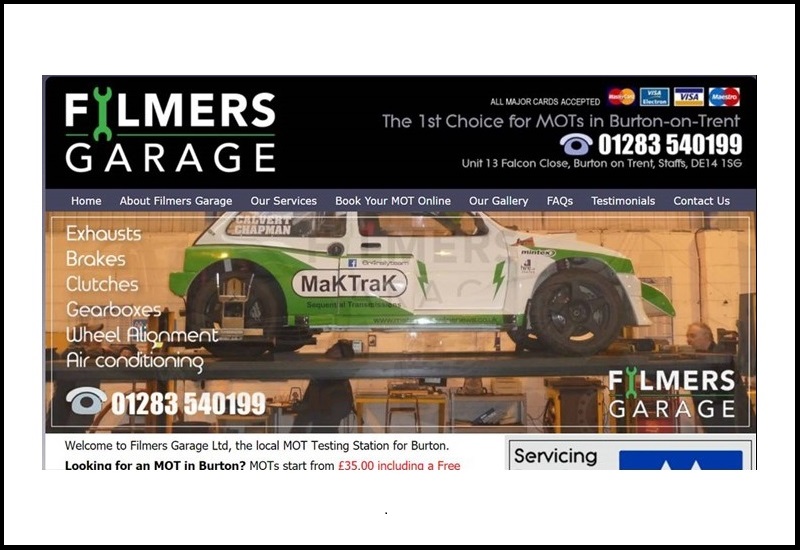 Burton on Trent based Filmers Garage has been looking after customers for 30 years.